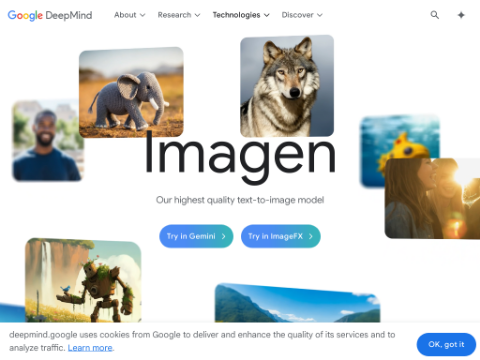 Screenshot of the homepage of deepmind.google