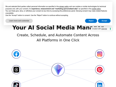 Screenshot of the homepage of www.prismix.us