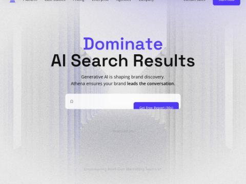 Screenshot of the homepage of www.athenahq.ai