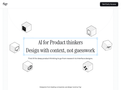 Screenshot of the homepage of figr.design