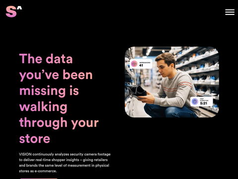 Screenshot of the homepage of standard.ai