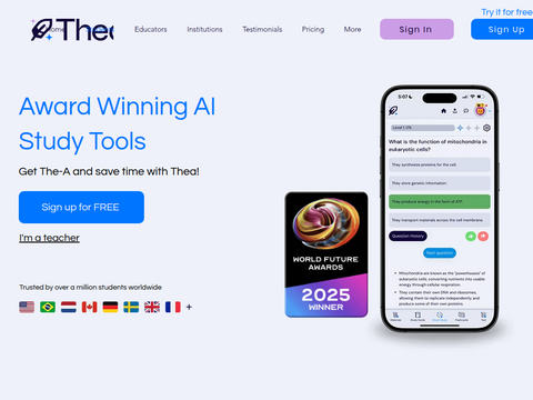 Screenshot of the homepage of www.theastudy.com